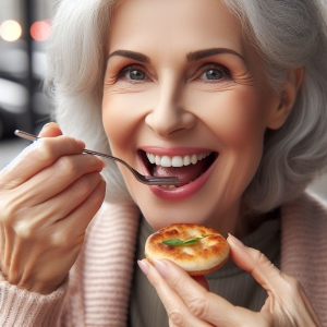 granma_eating to eat a lady eating 