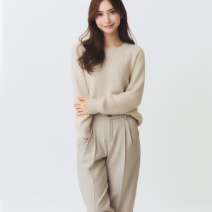 woman standing in white