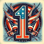 number 1 with flags' colors