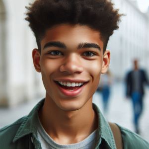 a guy speaking close up