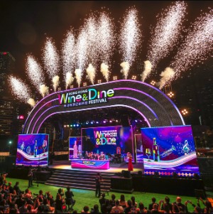 the stage of multi color light technology on night