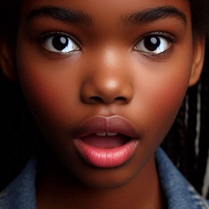 miss speaking extreme close up