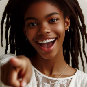 miss speaking you pointing