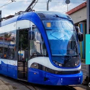 a train blue, public transport
