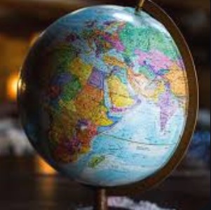 rotating globe multicolor