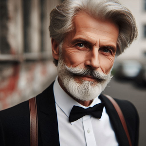 A senior portrait in the street