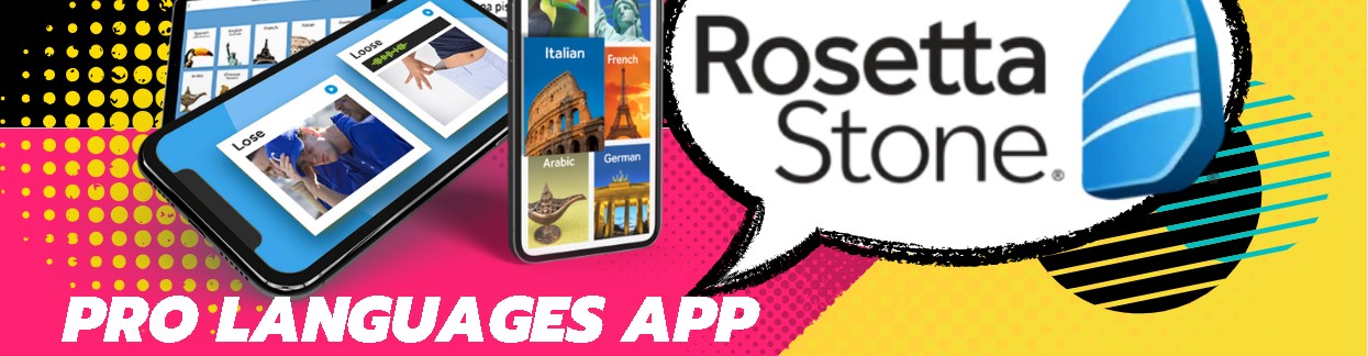 Horizontal Banner Rosetta Stone Advertisement multicolor