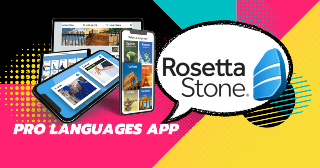 Banner Rosetta Stone Advertisement multicolor