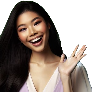 woman waving transparency