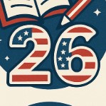 number 26 usa flags design