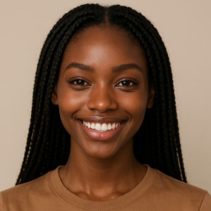 a miss_portrait she is african beautiful smiling