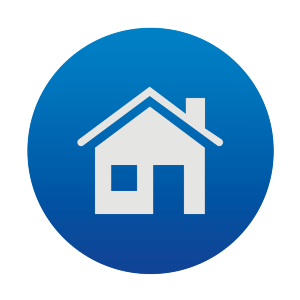 home icon transparent on blue
