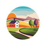 icon countryside multicolored
