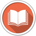 icon open book on red
