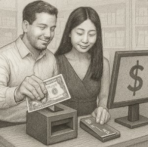 pencil draw they are buying at mall