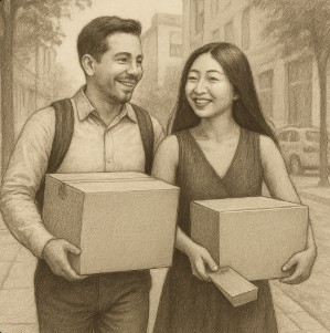 pencil draw they bought they have boxes