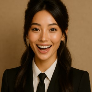 woman_ lawyer in black and white smiling speaking 